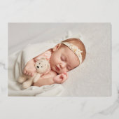 Gold Foil Vert Baptême Carte de remerciements phot (Verso)