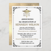 Gold foil Veterinary Medicinal Afstuderen Kaart (Voorkant / Achterkant)