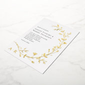 Gold Foil Vine Soll Faire-part de mariage moderne, (Rotation)