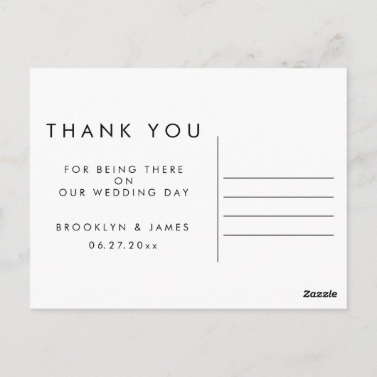 Gold Foil Weddenschap Hartelijk dank Briefkaarten  (Achterkant)