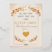 Gold Foil Wedding Invitation Premium Foil (Verso)