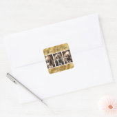 Gold Foil Wedding Photo Save the Date Stickers (Envelop)