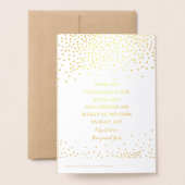 Gold Foil WEDDING PROGRAMMA Confetti Typografie (Met envelop)