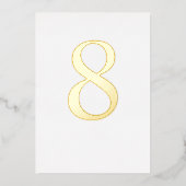 Gold Foil Wedstrijd-tabelnummer Aangepaste kleur Folie Uitnodiging (Voorkant)