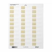 Gold Foil White Chevron Pattern Etiket (Full Sheet)