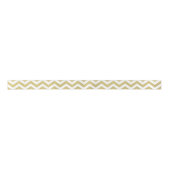 Gold Foil White Chevron Pattern Lint (Voorkant)