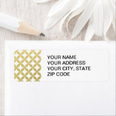 Gold Foil White Diamond Cirtern Pattern Etiket (Insitu)