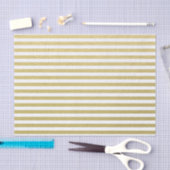 Gold Foil White Stripes Pattern Tissuepapier (Craft)
