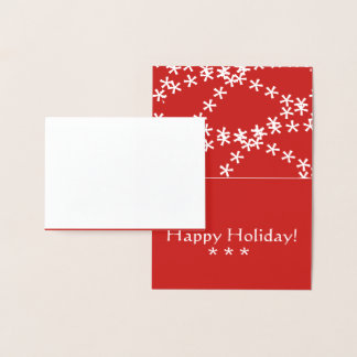 Gold Foil Winter Snow Christmas wenskaart Folie Kaarten