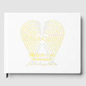 Gold Foil Wit Jubileum Gastenboek (Voorkant)