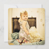 Gold Foil Wreath 1er anniversaire Cartes photos (Dos)