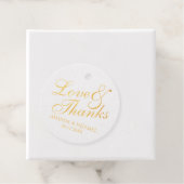 Gold Foil'Love & Bedankt Elegant Wedding Bedankjes Labels (Met doos)