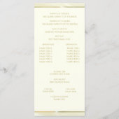 Gold Foliage Wreath Wedding Programme (Dos)