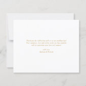 Gold Folie Confetti Stippen bruiloft bedankkaart (Achterkant)