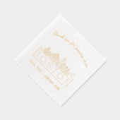 Gold Folie Custom Boston Corporate Event Servetten (Rechts)