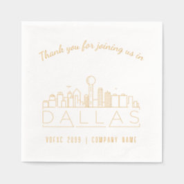 Gold Folie Custom Dallas Corporate Event Servetten