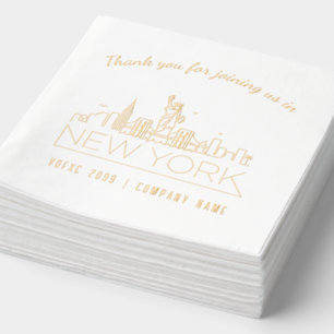 Gold Folie Custom New York Corporate Event Servett Servetten