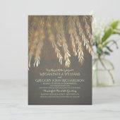  Gold Folie Effect Willow Tree Wedding Kaart (Staand voorkant)