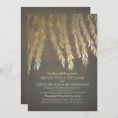  Gold Folie Effect Willow Tree Wedding Kaart (Voorkant / Achterkant)
