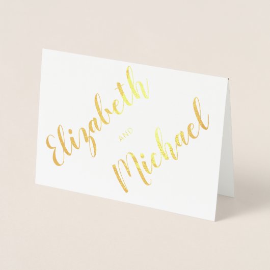 Gold Folie Engagement Party Uitnodiging Fotonamen