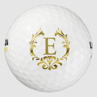 Gold Folie Monogram Embleem Golfballen
