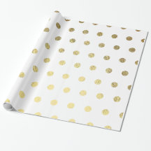 Gold Folie PolkaDot inpakpapier