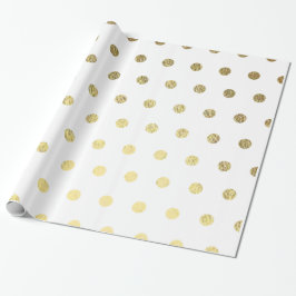 Gold Folie PolkaDot inpakpapier