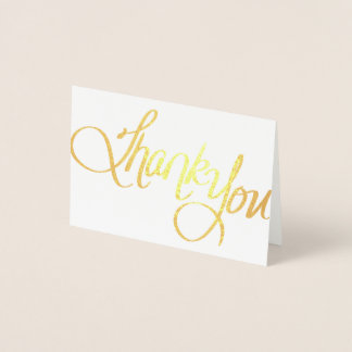 Gold Folie Thank You Card – handgeschreven kalligr Kaarten
