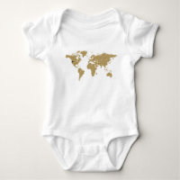 Gold Folie Wereldkaart Custom Verplaatsbaar Hart L