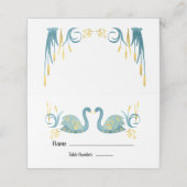 Gold Folie zwanen tafelkaarten (Buitenkant ongevouwen)