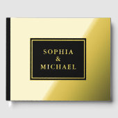 Gold Folie Zwart Gastboek Bewerkbare Classic Eenvo Gastenboek (Voorkant)