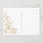 Gold Foliing Photo Joyeux Noël Carte postale (Dos)