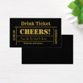Gold Font Elegant Mariage Free Drink Billet (Bureau)