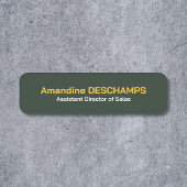 Gold & Forest Groene Werknemer Naam Tag