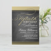 Gold Formal 50e anniversaire Invitations (Debout devant)