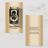 Gold fotograaf camera fotografie Visitekaartje (Voorkant / Achterkant)