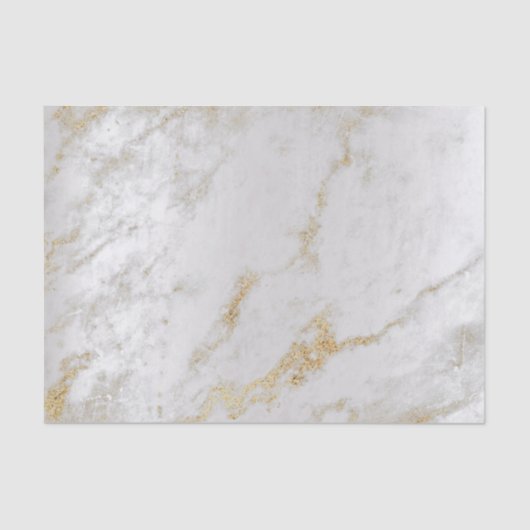 Gold Foxier Grey Silver Marble Metallic Abstract Tissuepapier (Voorkant)