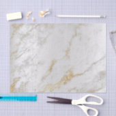 Gold Foxier Grey Silver Marble Metallic Abstract Tissuepapier (Craft)