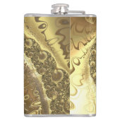 Gold Fractal Art Heupfles (Achterkant)