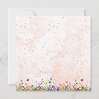 gold frame card, wildflower card, floral blank car bedankkaart