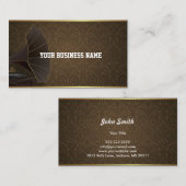 Gold Frame Music Studio Damask Carte de visite (Devant / Derrière)