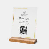 Gold Frame QR Code Laisser Un Avis Business Store (Angle)