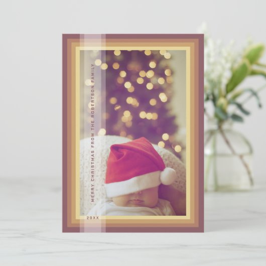 Gold Framed-feestdag Feestdagenkaart (Staand voorkant)