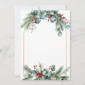 Gold-Framed Winter Wedding Invitation (Devant)