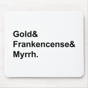 Gold Frankincense & Myrrrrh   Giften van de Magi Muismat