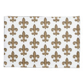 Gold French Fleur de Lis Kussensloop (Achterkant)