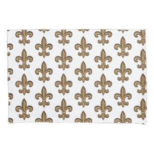 Gold French Fleur de Lis Kussensloop
