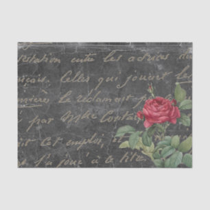 Gold French Script Chalkboard Roos Tissuepapier