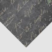 Gold French Script Chalkboard Roos Tissuepapier (Detail)