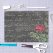 Gold French Script Chalkboard Roos Tissuepapier (Craft)